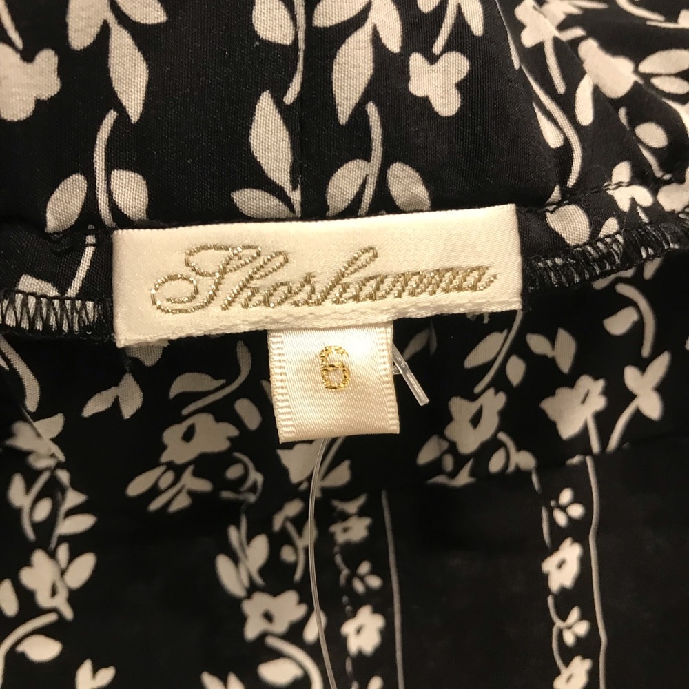 Shoshanna black and white floral dress.